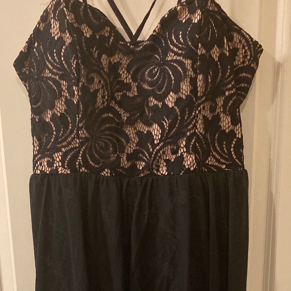 Black and Tan evening dress
